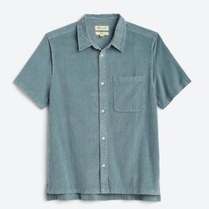 Men's Madewell Easy Variegated Cord Short Sleeve Shirt, Size Medium